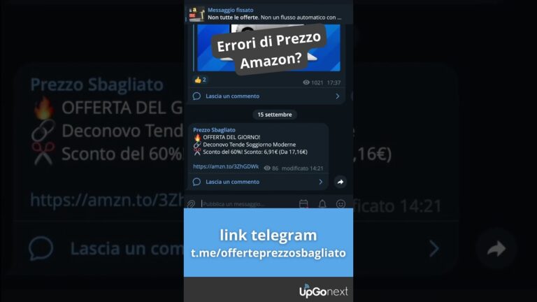 Errore di Prezzo su Amazon: Come Ricevere Notifiche su Telegram