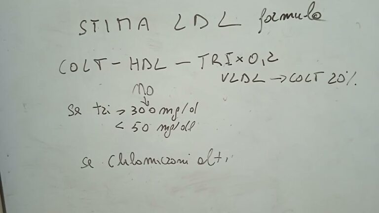 Calcolo Colesterolo LDL: La Formula di Friedewald
